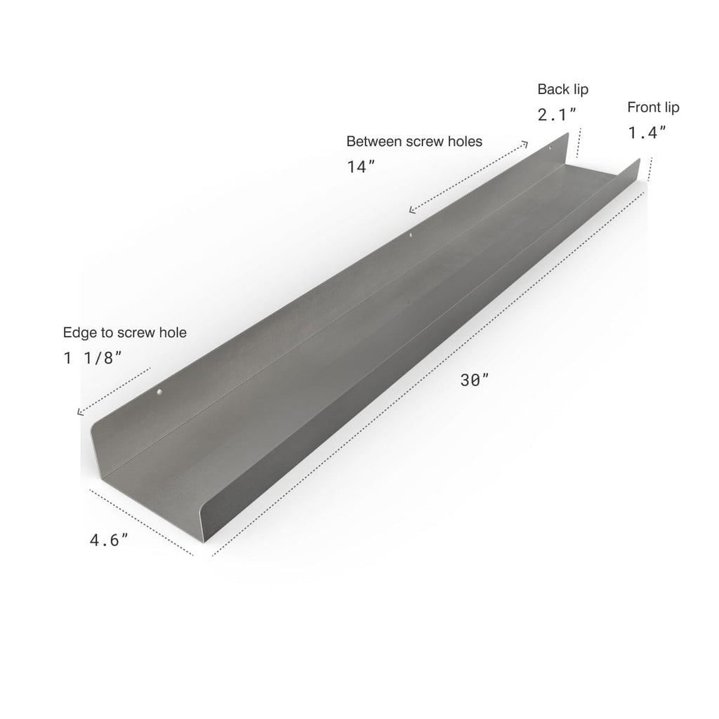 Industrial Forged Steel Floating Shelf Ledge (Size: 24", 30", 36", & 48") Industrial Steel (USA) diycartel 30-Inch 