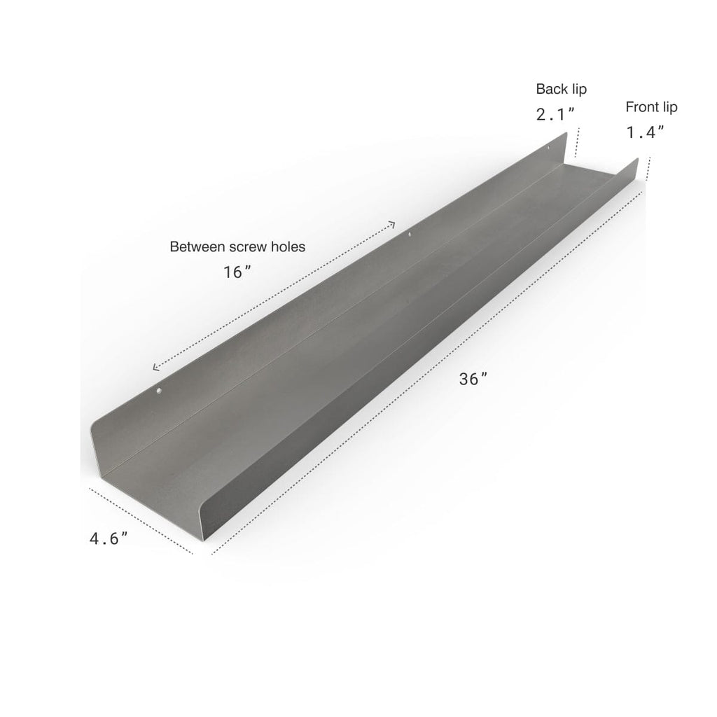 Industrial Forged Steel Floating Shelf Ledge (Size: 24", 36", & 48") Industrial Steel (USA) diycartel 36-Inch 