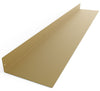 Powder Coated Industrial Forged Steel Linear Floating Shelf - (Colors: Black, White, & Gold) (Sizes: 12", 24", 36", 48") Industrial Steel (USA) diycartel 48in x 8in Gold 