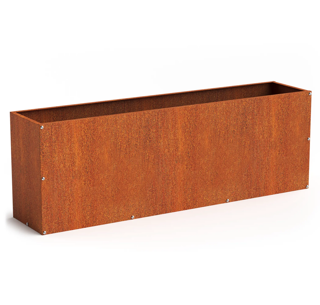 Corten Steel Rectangular Planter Box DIY CARTEL