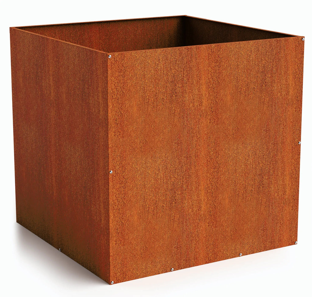 Corten Steel Cube Planter Box Outdoor diycartel 26in x 26in x 26in 