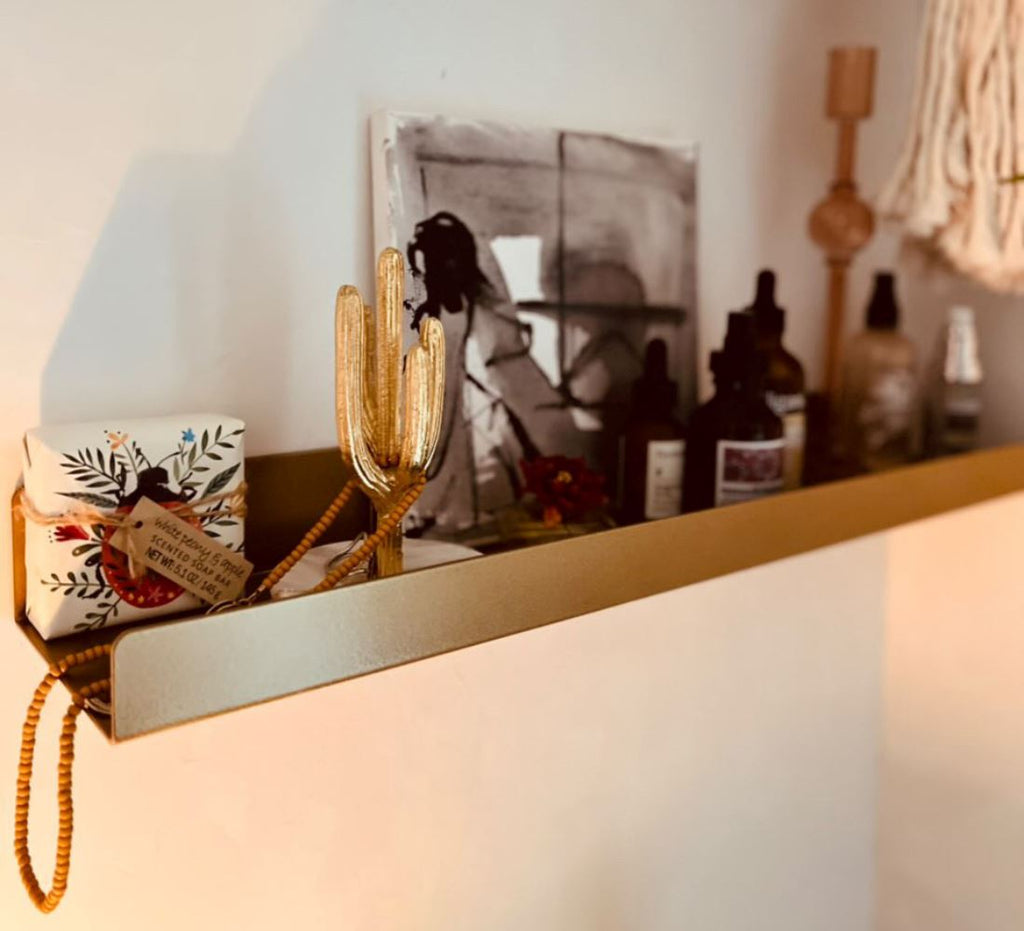 Powder Coated Industrial Steel Floating Shelf Ledge - (Colors: Black | White | Gold) (Sizes: 24" 36" & 48") Industrial Steel (USA) diycartel 