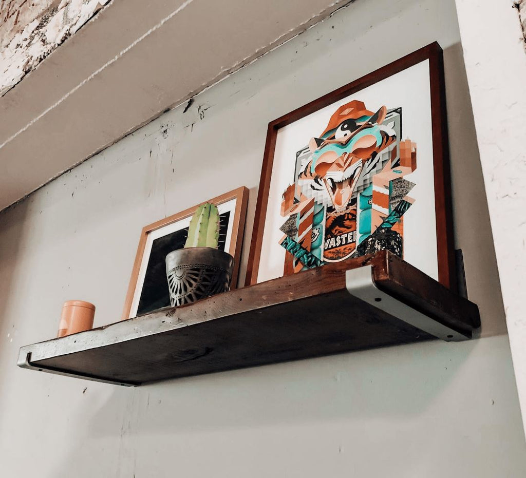 Industrial Steel Floating Shelf J Bracket with Lip - 2 Pack (Size: 11 ⅜", 8", 6") Industrial Steel (USA) diycartel 