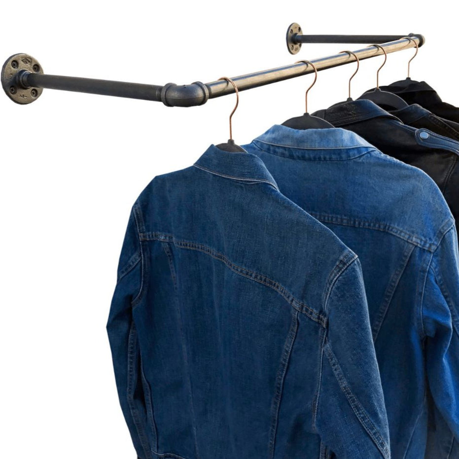 DIY Wall Mounted Clothing Rack