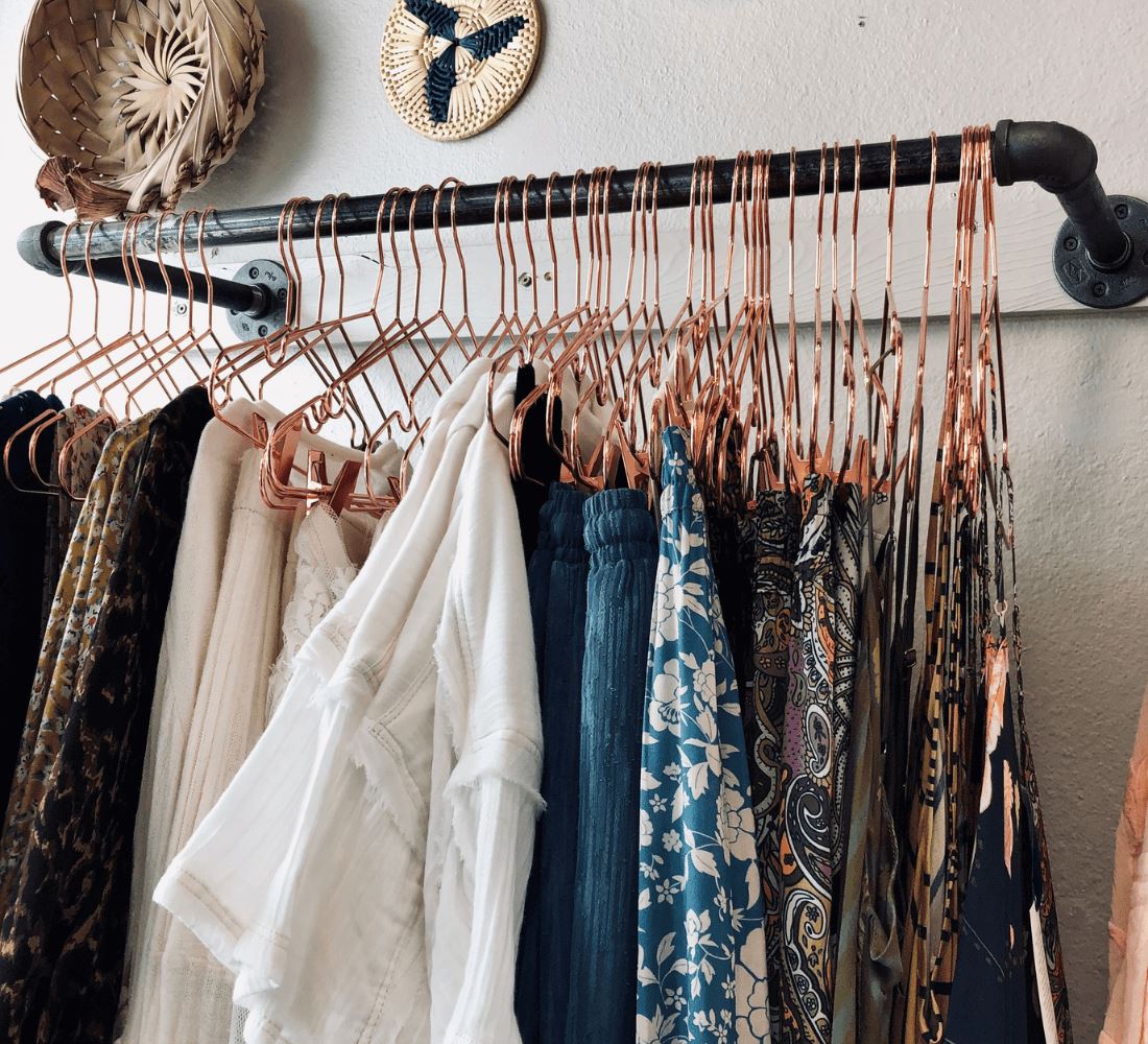 Industrial Pipe Wall/ Ceiling Mount Garment Rack DIY Cartel