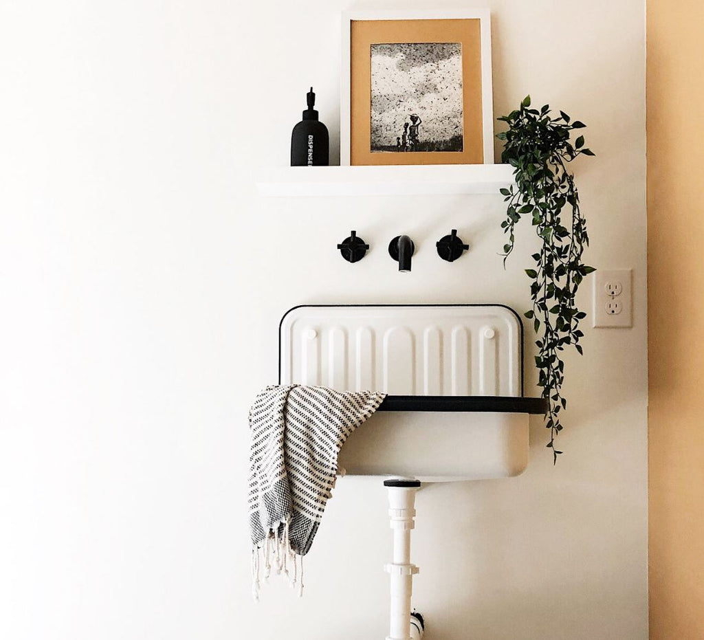 Powder Coated Industrial Steel Floating Shelf Ledge - (Colors: Black & White) (Sizes: 24" & 48") Industrial Steel (USA) diycartel 