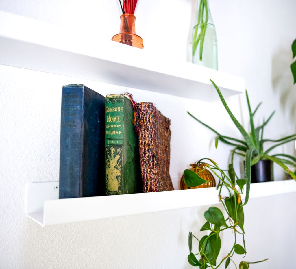 Powder Coated Industrial Steel Floating Shelf Ledge - (Colors: Black | White | Gold) (Sizes: 24" 36" & 48") Industrial Steel (USA) diycartel 