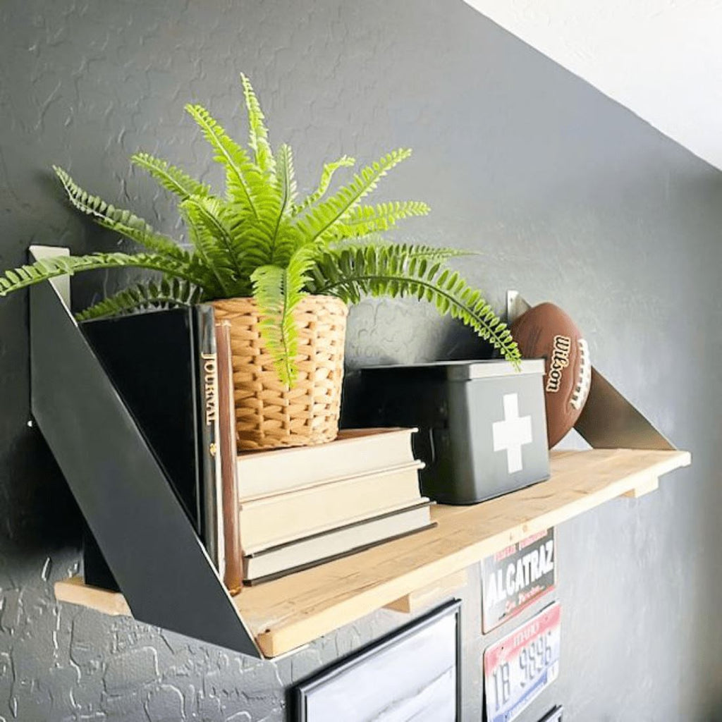 Industrial Forged Steel Angled Shelf Brackets - 2 Pack (Size: 12") Industrial Steel (USA) diycartel 