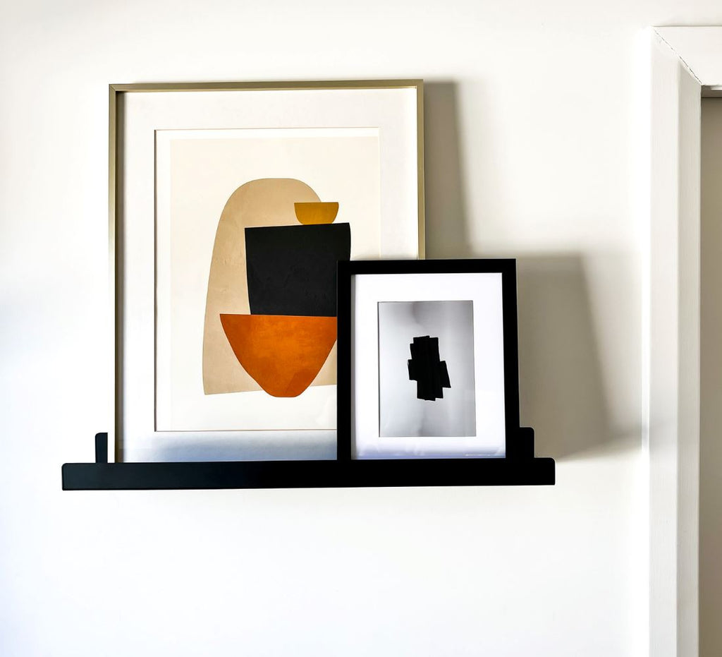 Powder Coated Industrial Steel Floating Shelf Ledge - (Colors: Black & White) (Sizes: 24" & 48") Industrial Steel (USA) diycartel 