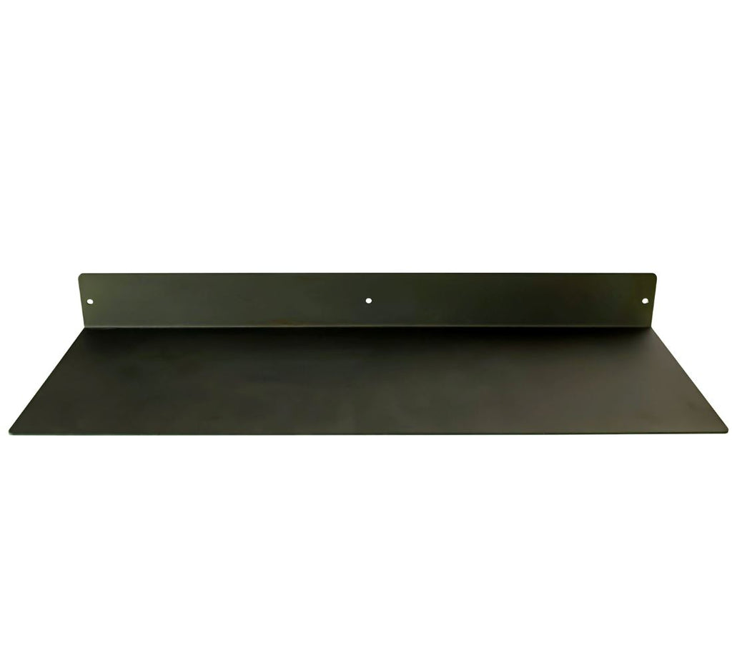Industrial Forged Steel Linear Floating Shelf (Size: 12", 24", 36", 48") Industrial Steel (USA) diycartel 24in x 8in 