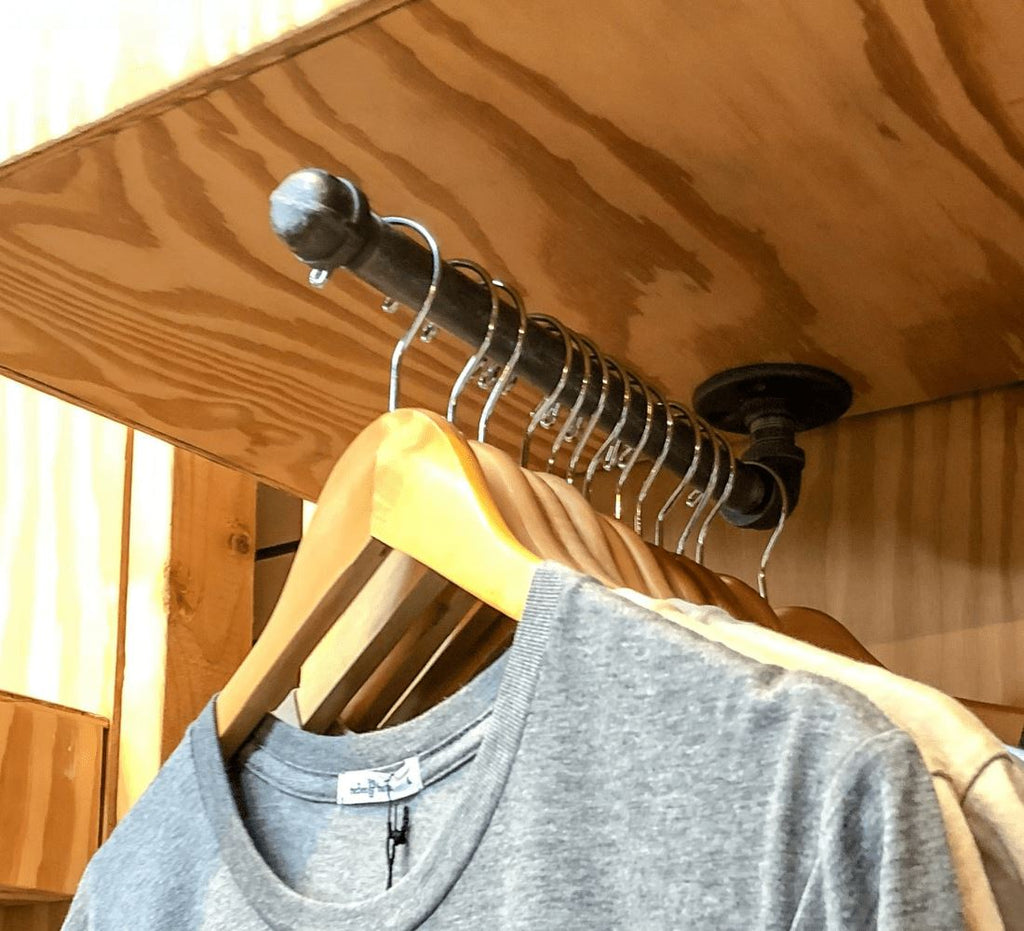 DIY Wall Mounted Clothing Rack