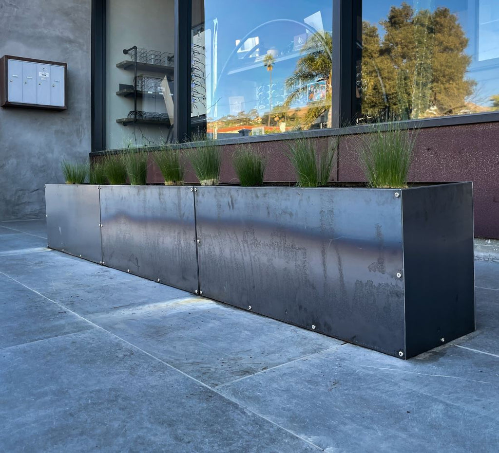 Corten Steel Rectangular Planter Box (36in x 12in x 16in) Outdoor diycartel 