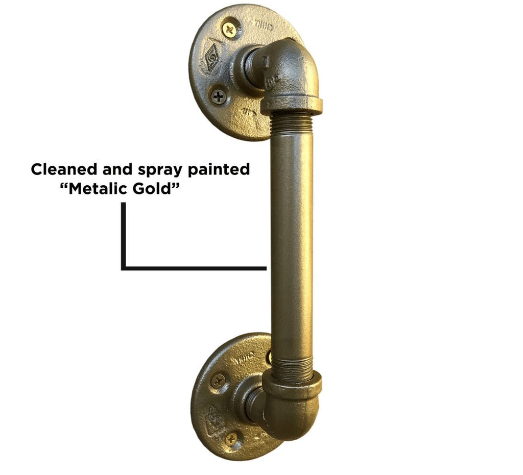 Industrial Pipe Door Handle (Size: 6", 9", 12") Industrial Pipe (Iron) diycartel 