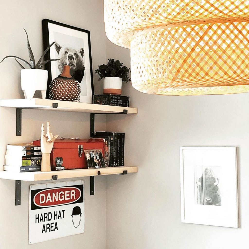 Industrial Steel Floating Shelf L Bracket with Lip - 2 Pack (Size: 11", 8", 6") Industrial Steel (USA) diycartel 