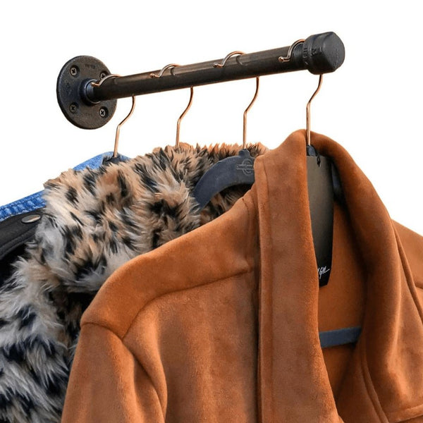 Industrial Pipe Faceout Clothing Rack / Display - 3 Pack (Size: 12