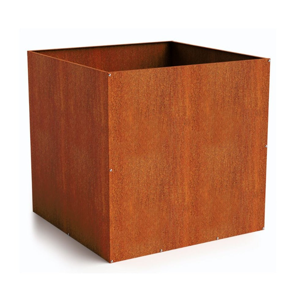 steel planters box Corten Steel Cube Planter Box 26in x 26in x 26in