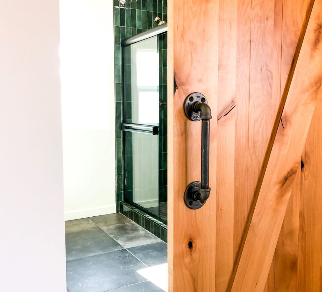 Industrial Pipe Door Handle (Size: 6", 9", 12") Industrial Pipe (Iron) diycartel 